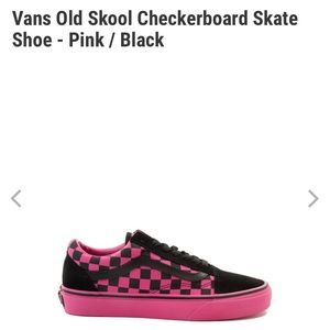 Vans Old Skool Checkerboard Skate Shoe Pink /Black